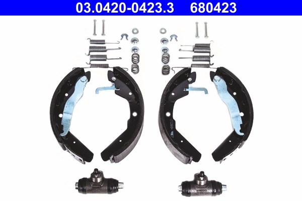 Bromsbackar, sats, Bakaxel Ate Original ate kit 03.0420-0423.3 ATE