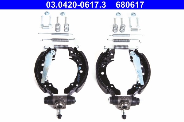 Bromsbackar, sats, Bakaxel Ate Original ate kit 03.0420-0617.3 ATE
