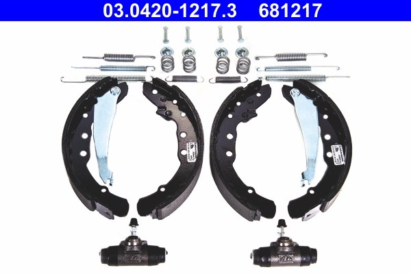 Bromsbackar, sats, Bakaxel Ate Original ate kit 03.0420-1217.3 ATE