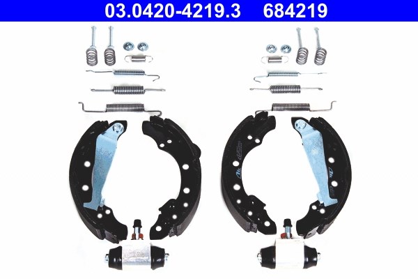 Bromsbackar, sats, Bakaxel Ate Original ate kit 03.0420-4219.3 ATE