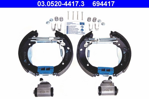 Bromsbackar, sats, Bakaxel Ate Original ate topkit 03.0520-4417.3 ATE