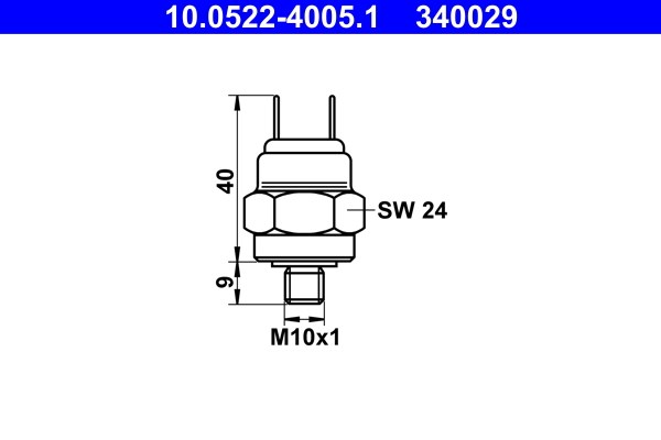 Tryckbrytare, bromshydraulik Ate 10.0522-4005.1 ATE Tryckbrytare, bromshydraulik Ate 10.0522-4005.1 ATE