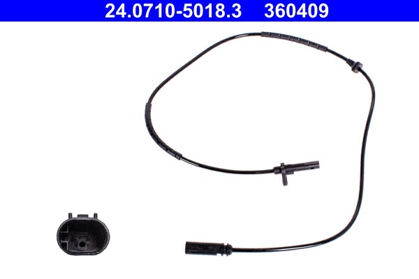ABS-givare, Sensor, hjulvarvtal, Bakaxel Ate 24.0710-5018.3 ATE