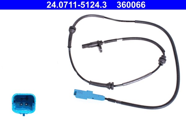 ABS-givare, Sensor, hjulvarvtal, Framaxel Ate 24.0711-5124.3 ATE