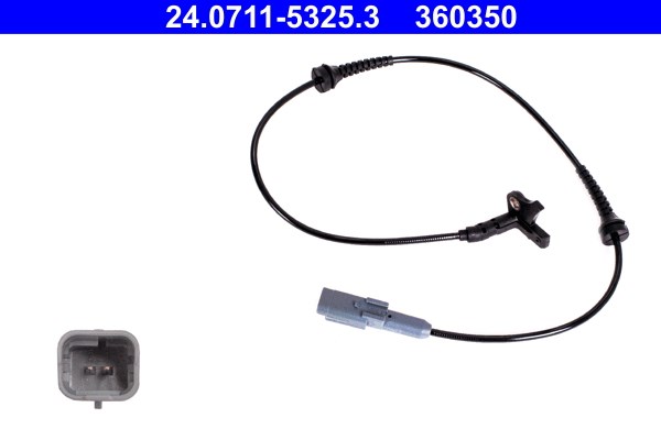 ABS-givare, Sensor, hjulvarvtal, Framaxel Ate 24.0711-5325.3 ATE