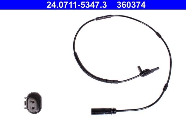 ABS-givare, Sensor, hjulvarvtal, Bakaxel Ate 24.0711-5347.3 ATE