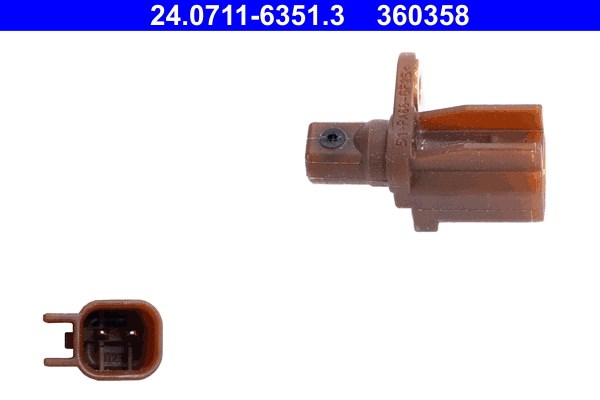 ABS-givare, Sensor, hjulvarvtal, Bakaxel Ate 24.0711-6351.3 ATE