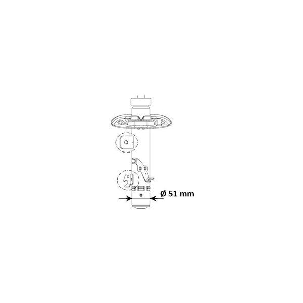 Stötdämpare Gastryck, framaxel höger Kyb Excel-g 3348012 KYB