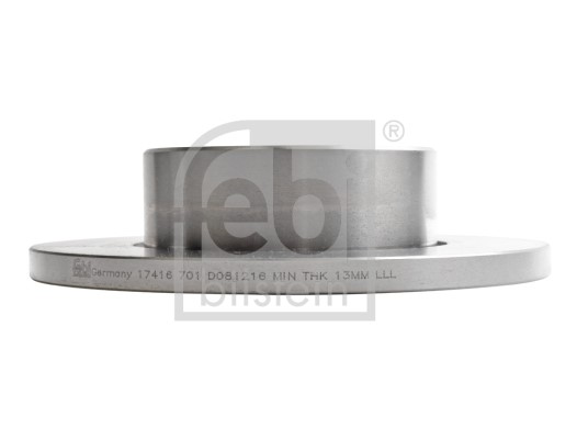Bromsskiva Solid, Bakaxel Febi bilstein 17416 FEBI BILSTEIN