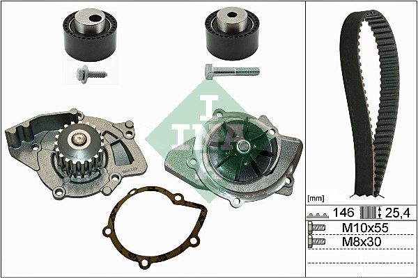 Kamremskit med vattenpump Ina 530 0234 30 INA