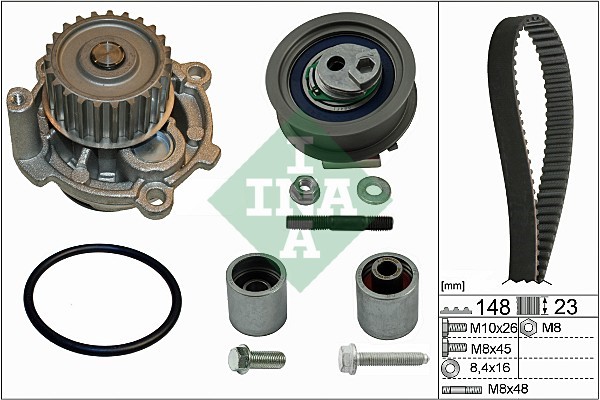 Kamremskit med vattenpump Ina 530 0445 32 INA