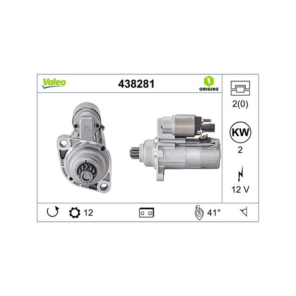 Startmotor 12V Valeo 438281 VALEO