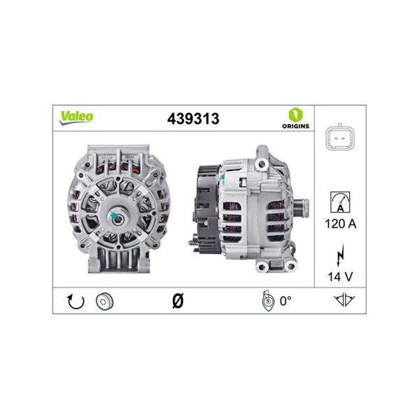 Generator 14V 120A Valeo 439313 VALEO