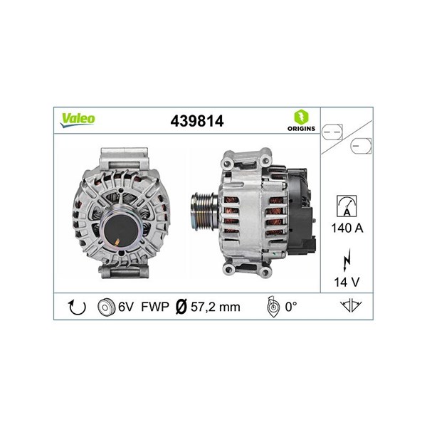 Generator 14V 140A Valeo 439814 VALEO