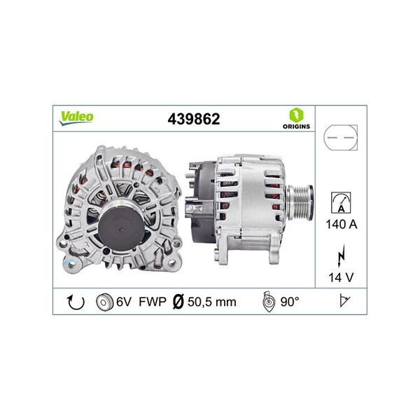 Generator 14V 140A Valeo 439862 VALEO