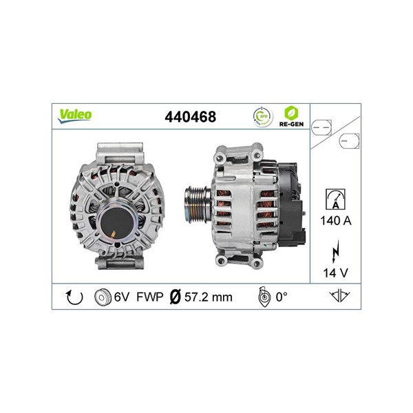 Generator 14V 140A Valeo 440468 VALEO