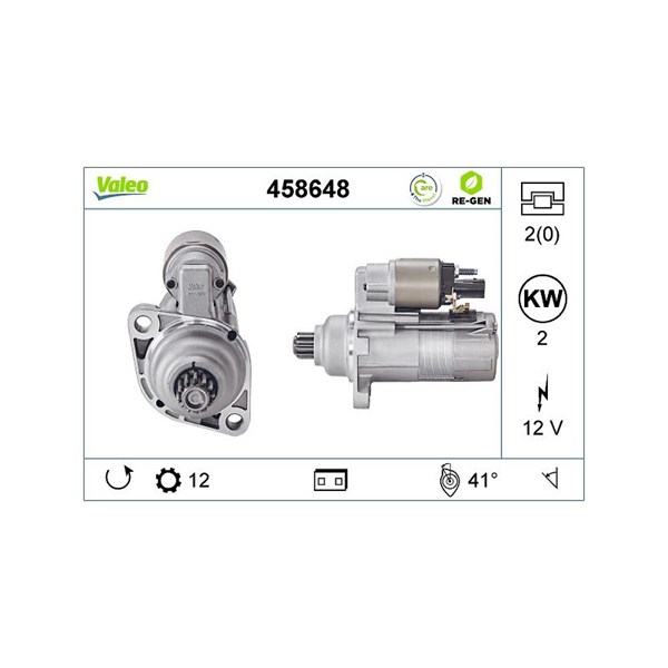 Startmotor 12V Valeo 458648 VALEO