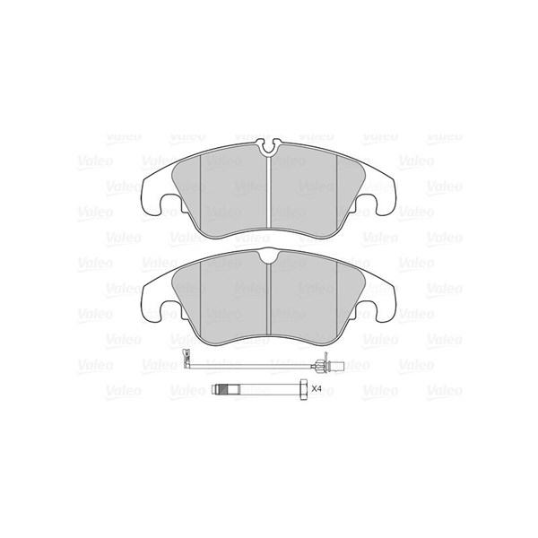 Bromsbeläggsats, Framaxel Valeo 601342 VALEO