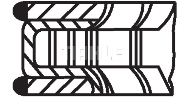Kolvringar, kit Mahle 022 02 N0 MAHLE