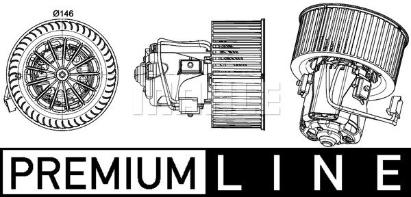 Kupéfläkt Mahle BEHR *** PREMIUM LINE *** AB 150 000P MAHLE