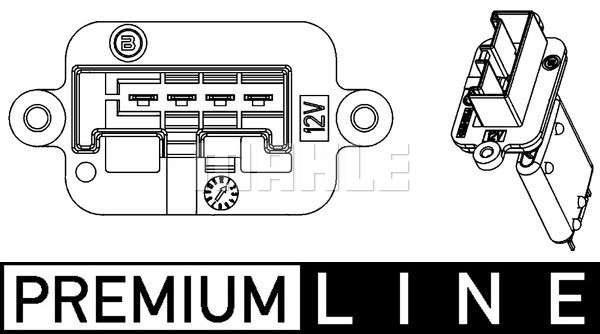 Motstånd, kupefläkt Mahle BEHR *** PREMIUM LINE *** ABR 88 000P MAHLE