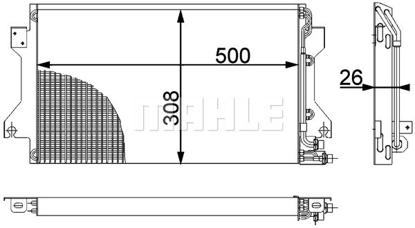 Kondensor, klimatanläggning Mahle AC 239 000P MAHLE