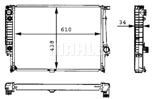 Kylare, motorkylning Mahle BEHR *** PREMIUM LINE *** CR 326 000P MAHLE