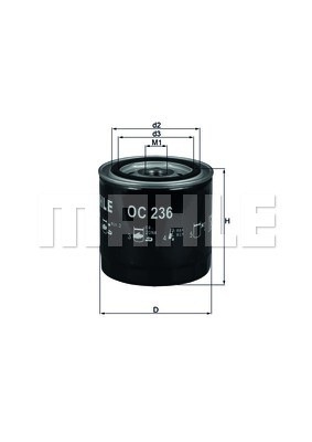 Oljefilter Mahle OC 236 MAHLE