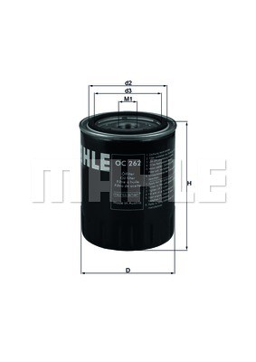 Oljefilter Mahle OC 262 MAHLE