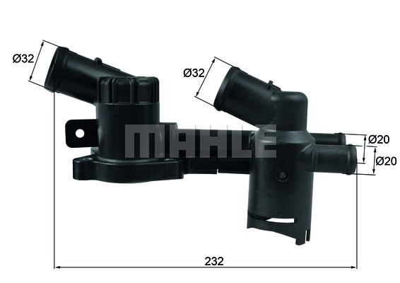 Termostat, kylvätska Mahle TH 52 MAHLE