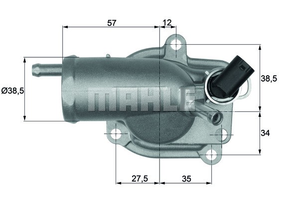 Termostat, kylvätska Mahle TH 9 87 MAHLE
