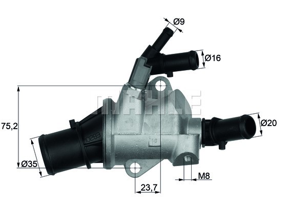 Termostat, kylvätska Mahle TI 148 88 MAHLE
