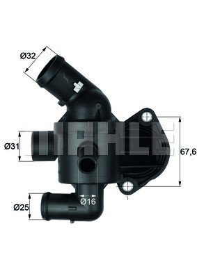 Termostat, kylvätska Mahle TI 15 87 MAHLE