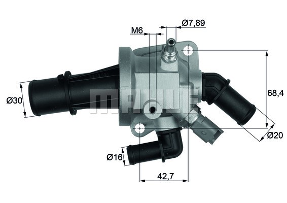 Termostat, kylvätska Mahle TI 164 88 MAHLE
