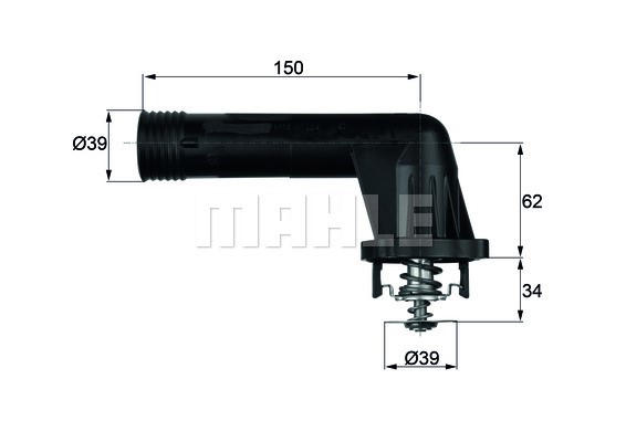 Termostat, kylvätska Mahle TI 20 95 MAHLE