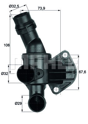 Termostat, kylvätska Mahle TI 6 80 MAHLE