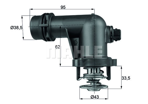 Termostat, kylvätska Mahle TM 15 105 MAHLE