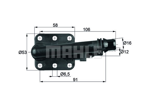 Termostat, oljekylning Mahle TO 5 82 MAHLE