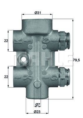 Termostat, oljekylning Mahle TO 8 80 MAHLE