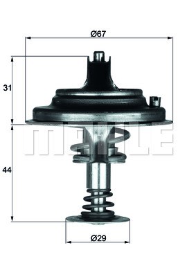 Termostat, kylvätska Mahle TX 26 80D MAHLE