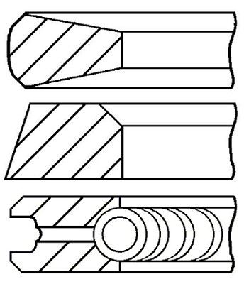 Kolvringar, kit Goetze engine 08-105500-00 GOETZE ENGINE