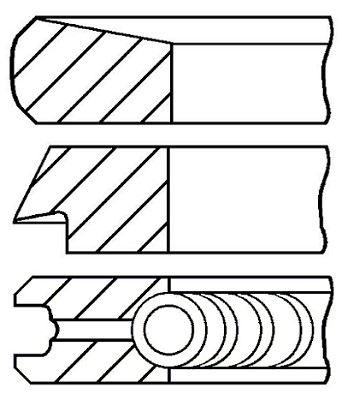 Kolvringar, kit Goetze engine 08-107000-00 GOETZE ENGINE