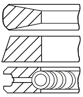 Kolvringar, kit Goetze engine 08-122200-00 GOETZE ENGINE