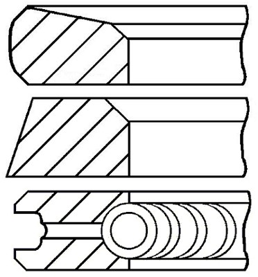 Kolvringar, kit Goetze engine 08-123700-00 GOETZE ENGINE