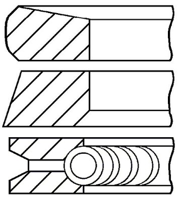 Kolvringar, kit Goetze engine 08-127400-00 GOETZE ENGINE