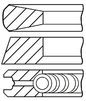 Kolvringar, kit Goetze engine 08-135300-00 GOETZE ENGINE