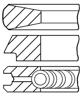 Kolvringar, kit Goetze engine 08-424000-00 GOETZE ENGINE