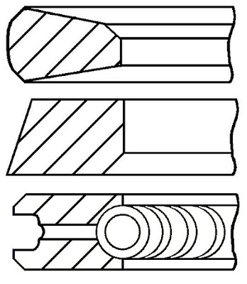 Kolvringar, kit Goetze engine 08-427400-00 GOETZE ENGINE