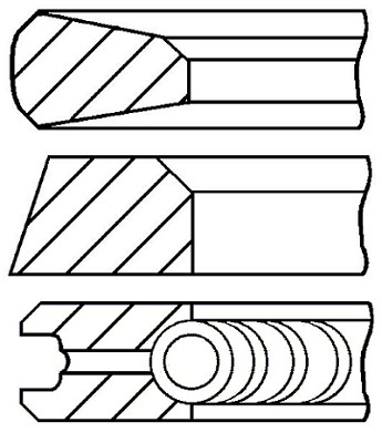 Kolvringar, kit Goetze engine 08-784800-00 GOETZE ENGINE