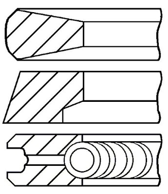 Kolvringar, kit Goetze engine 08-854700-00 GOETZE ENGINE